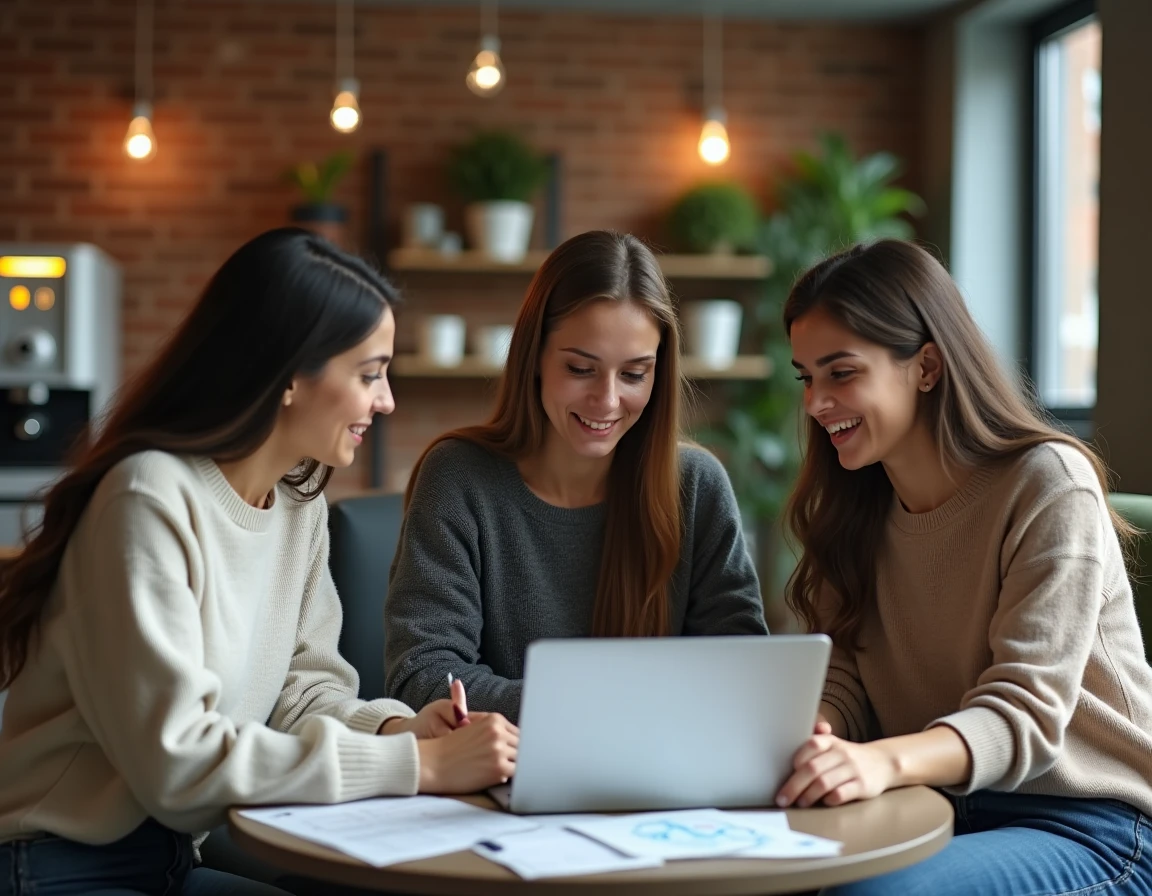 Jeunes professionnels diplômés d'un master de mathématiques financières collaborant dans un espace de travail moderne